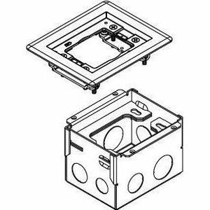 Wiremold 880W1817B Series One-Gang Steel Floor Box for Wood Floors