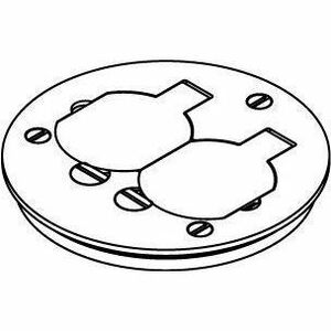 Wiremold Ratchet-Pro 881 Series Duplex Cover Plate With Flip Lids