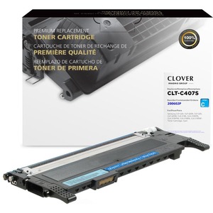 Clover Technologies Remanufactured Laser Toner Cartridge - Alternative for Samsung CLT-C407S - Cyan - 1 Pack