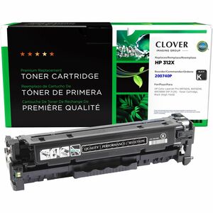 Clover Technologies Remanufactured High Yield Laser Toner Cartridge - Alternative for HP 312X (CF380X) - Black - 1 Each