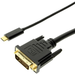 4XEM USB-C to DVI Cable 6ft-Black