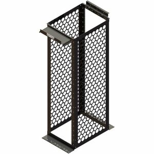 Ortronics MM20 Channel Rack, 30" deep, 7 ft, 45 RU, Square Hole Rails, Black