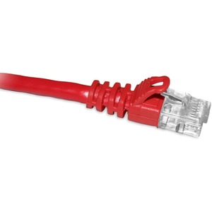 ENET TAA Compliant CAT6 550MHz Shielded Patch Cable w/Boots - Red 3FT