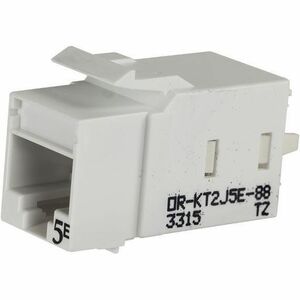 Ortronics Category 5e Keystone Jack, Lacing Cap Termination, Cloud White, 25 Pack