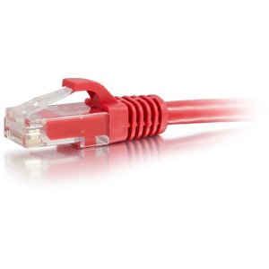 C2G 2ft Cat6a Snagless Unshielded (UTP) Ethernet Cable - Cat6a Network Patch Cable - PoE - Red