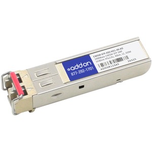 AddOn Cisco CWDM-SFP-43D-HD1-40 Compatible TAA Compliant 1000Base-CWDM SFP Transceiver (SMF, 1430nm HTx/LRx, 40km, LC, DOM)