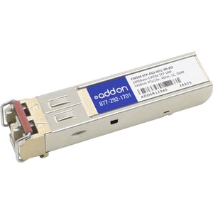 AddOn Cisco CWDM-SFP-45D-HD1-40 Compatible TAA Compliant 1000Base-CWDM SFP Transceiver (SMF, 1450nm HTx/LRx, 40km, LC, DOM)