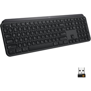 Logitech MX Keys Advanced Wireless Illuminated Keyboard, Tactile Responsive Typing, Backlighting, Bluetooth, USB-C, Apple macOS, Microsoft Windows, Linux, iOS, Android, Metal Build (Black)