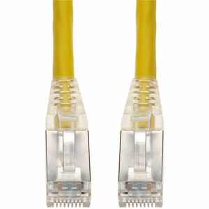 AddOn 25ft Yellow CAT 6A Shielded PVC Ethernet Cable Snagless Bubble Boot RJ-45 M/M