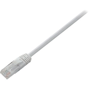 V7 White Cat6 Unshielded (UTP) Cable RJ45 Male to RJ45 Male 0.5m 1.6ft