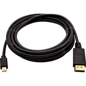 V7 Black Video Cable Mini DisplayPort Male to DisplayPort Male 3m 10ft