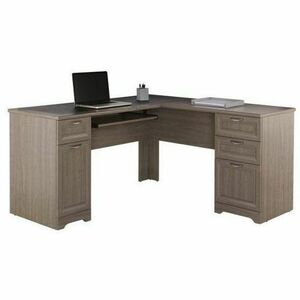Via Single Pedestal L-Shaped Desk with Storage Hutch - 60W by Sauder  Commercial Extensions