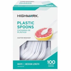 Highmark Heavy Duty Plastic Cutlery Clear Pack Of 192 Utensils