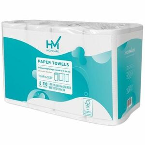 Stack Man Industrial Paper Towels 10 x 800 White Roll Towels High Capacity Premium Quality (Tad Fabric Cloth Like Texture) Fits Touchless Automatic