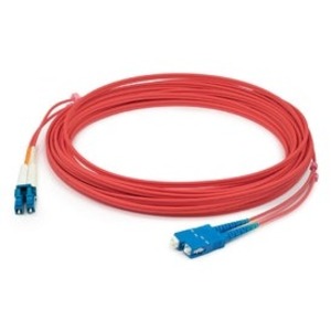 AddOn 15m SC (Male) to LC (Male) Red OM1 TAA Compliant Duplex LSZH Fiber Patch Cable