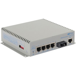 Omnitron Systems OmniConverter Managed Gigabit PoE+, SM SC, RJ-45, Ethernet Fiber Switch