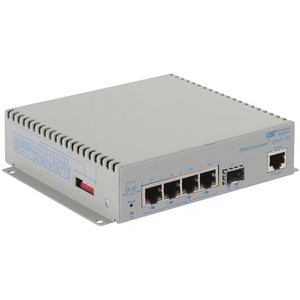 Omnitron Systems OmniConverter Managed Gigabit PoE+, SFP, RJ-45, Ethernet Fiber Switch