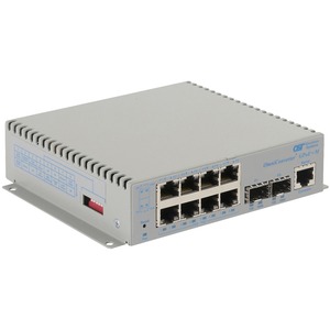 Omnitron Systems OmniConverter Managed Gigabit PoE+, 2xSFP, RJ-45, Ethernet Fiber Switch