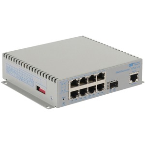 Omnitron Systems OmniConverter Managed Gigabit PoE+, SFP, RJ-45, Ethernet Fiber Switch