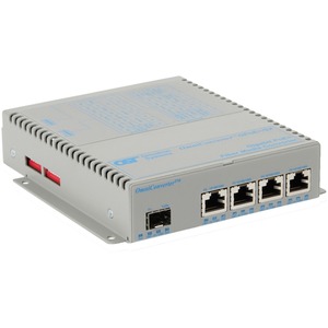 Omnitron Systems OmniConverter Unmanaged Gigabit PoE+, SFP, RJ-45, Ethernet Fiber Switch