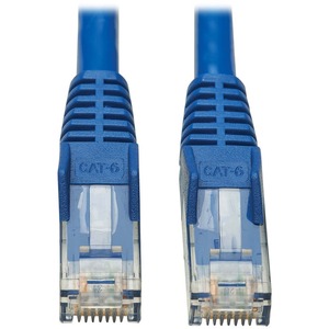 Tripp Lite Cat6 Patch Cable UTP Snagless w/ PoE CMR-LP Blue RJ45 M/M 3ft