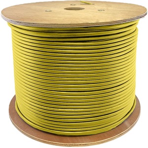 AddOn 1000ft Non-Terminated Yellow Cat5e UTP PVC Solid Copper Patch Cable