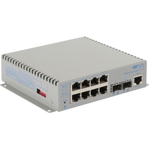 Omnitron Systems OmniConverter Managed Gigabit PoE+, 2xSFP, RJ-45, Ethernet Fiber Switch