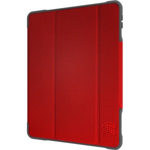 STM Goods Dux Plus Duo Carrying Case for 10.2" Apple iPad (7th Generation) Stylus - Red, Clear