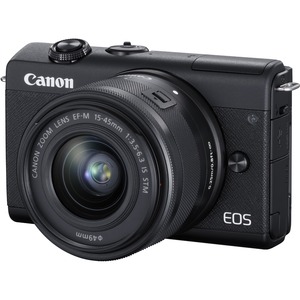 Canon EOS M200 24.1 Megapixel Mirrorless Camera with Lens - 0.59" - 1.77" - Black