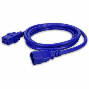 Addon 3ft C14 Male to C19 Female 14AWG 100-250V at 15A Blue Power Cable