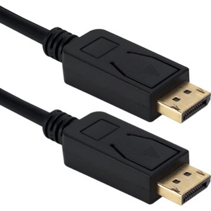 QVS 10ft DisplayPort 1.4 UltraHD 8K Black Cable with Latches
