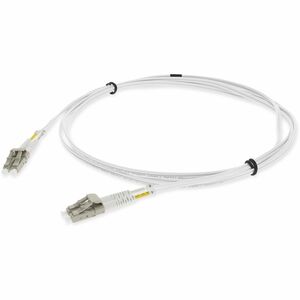 AddOn 3m LC (Male) to LC (Male) White OM4 Duplex Fiber OFNR (Riser-Rated) Patch Cable