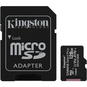 Kingston Canvas Select Plus 128 GB Class 10/UHS-I (U1) microSDXC - 1 Pack