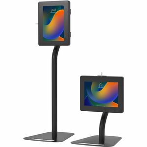 CTA Digital Premium Height-adjustable Floor-to-desk Security Kiosk for Tablets