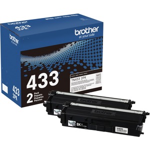 Brother TN-433 Original High Yield Laser Toner Cartridge - Twin-pack - Black - 2 / Box