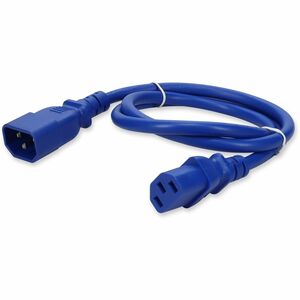 AddOn 8ft C13 Female to C14 Male 14AWG 100-250V at 15A Blue Power Cable
