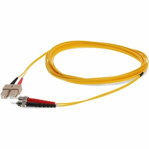 AddOn 5m SC (Male) to ST (Male) Yellow OM1 Duplex Fiber OFNR (Riser-Rated) Patch Cable