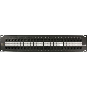 Leviton Cat 5e QuickPort Patch Panel, 48-Port, 2RU. Cable Management Bar Included