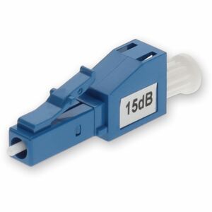 AddOn 15dB Fixed LC Male to LC Female OS1 SMF Simplex Fiber Attenuator