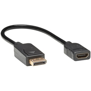 Tripp Lite DisplayPort to HDMI Video Adapter Video Converter (M/F) HDCP Black 1 ft.