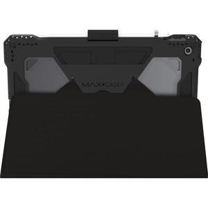 MAXCases Extreme Folio-X Rugged Carrying Case (Folio) for 10.2" Apple iPad (7th Generation) Tablet - Black, Clear