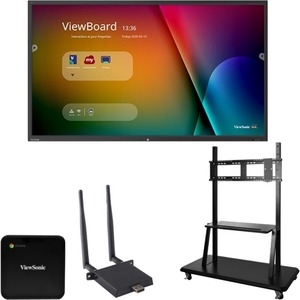 ViewSonic ViewBoard IFP7550-C2 - 4K Interactive Display, WiFi Adapter, Mobile Trolley Cart, Chromebox - 350 cd/m2 - 75"