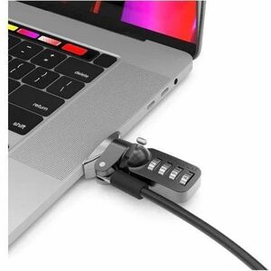 CompulocksLedge Lock Adapter for MacBook Pro 16" (2019) with Combination Cable Lock Silver