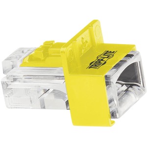 Tripp Lite Universal RJ45 Locking Insert Patch Panel Wall Plate Yellow 10 Pack