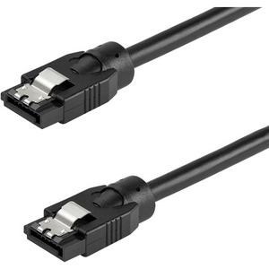 StarTech.com 0.6 m Round SATA Cable - Latching Connectors - 6Gbs SATA Cord - SATA Hard Drive Power Cable - Lifetime Warranty (SATRD60CM)