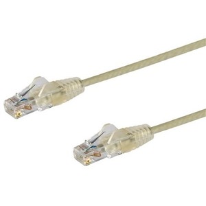 StarTech.com 0.5 m CAT6 Cable - Slim CAT6 Patch Cord - Grey - Snagless RJ45 Connectors - Gigabit Ethernet Cable - 28 AWG (N6PAT50CMGRS)