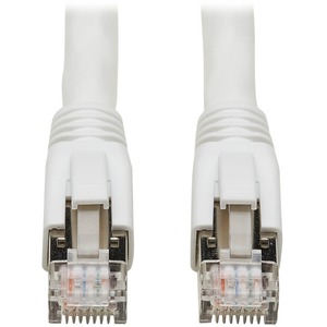 Tripp Lite Cat8 Patch Cable 25G/40G Certified Snagless M/M PoE White 15ft