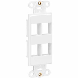 Tripp Lite Center Plate Insert Decora Vertical 4-Port for A/V VoIP Ethernet