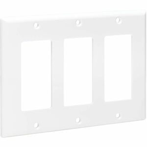 Tripp Lite Triple-Gang Faceplate, Decora Style - Vertical, White