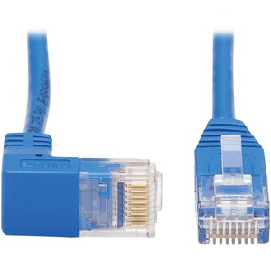 Tripp Lite Cat6 Ethernet Cable Down Right Angled Slim Molded M/M Blue 20ft